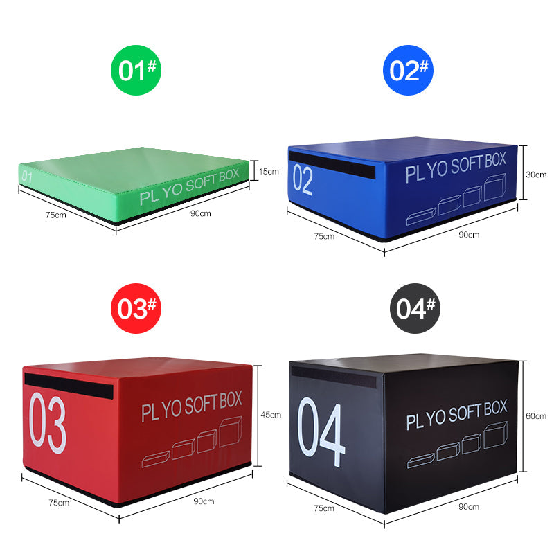 Plyo Box 1/2/3/4 Whole Set Foam Fitness Jump Box