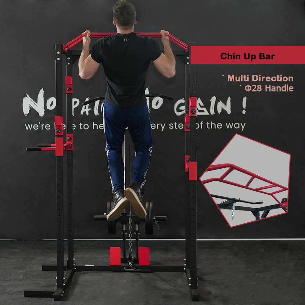 Power Cage Rack with Cable System SR89 chin up male model image