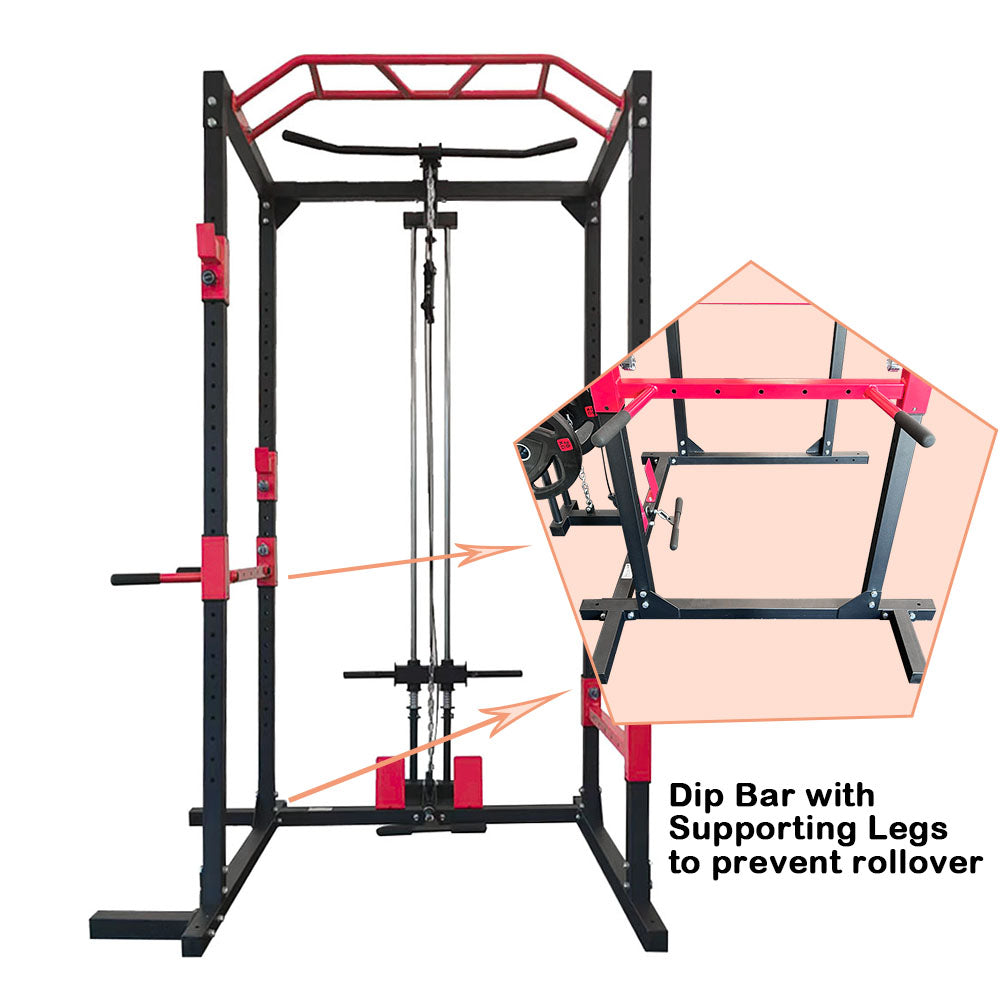 Power Cage Rack with Cable System SR89 dip bar