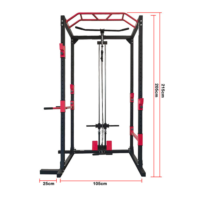 Power Cage Rack with Cable System SR89 dimension