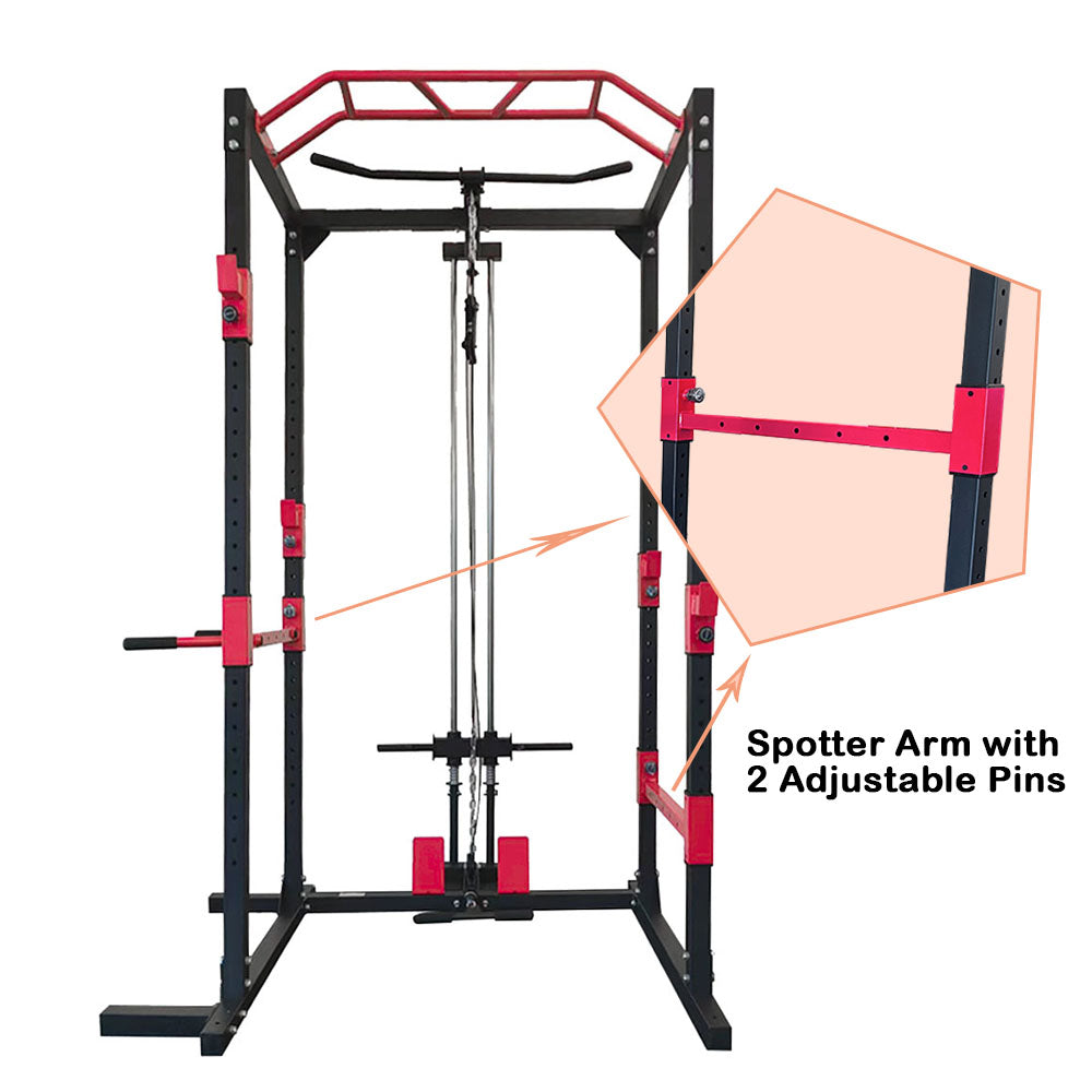 Power Cage Rack with Cable System SR89 spotter arm