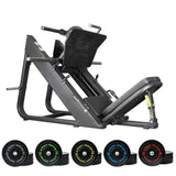 commercial leg press machine with bumper plates