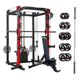 Smith Machine SP024 + 2.2m Bar + Bench + Weights