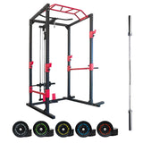 cage rack sr89 package with bumper and barbell