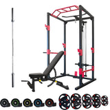 Power Cage Rack SR89 + 2.2m Bar + Weights + Decline Bench