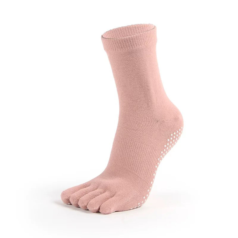 Five-Toe Pilates & Yoga Socks with Non-Slip Rubber Grips