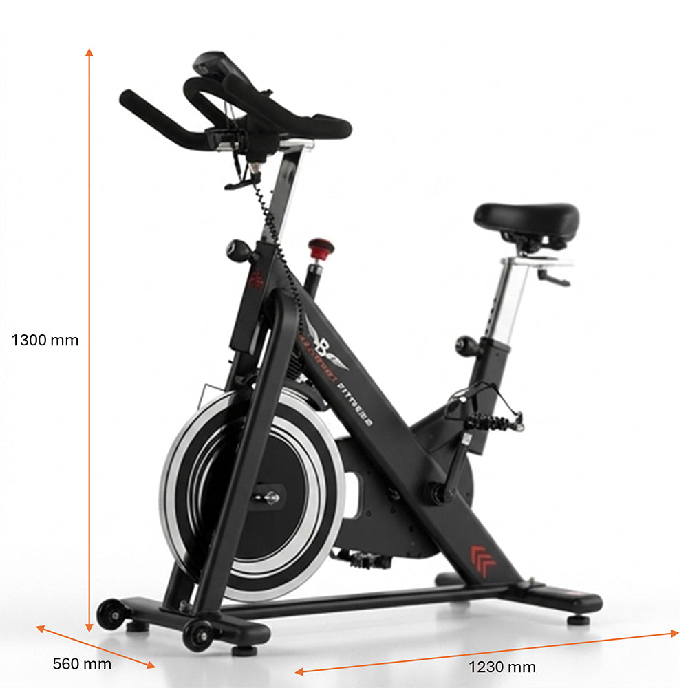 alphago fitness spin bike tc135 dimension