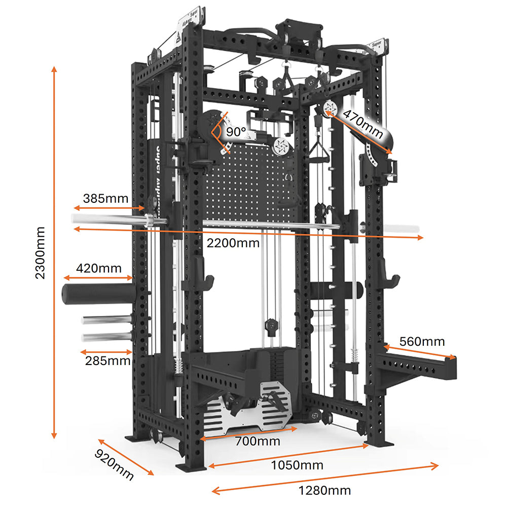 smith cable machine us582 with dimensions