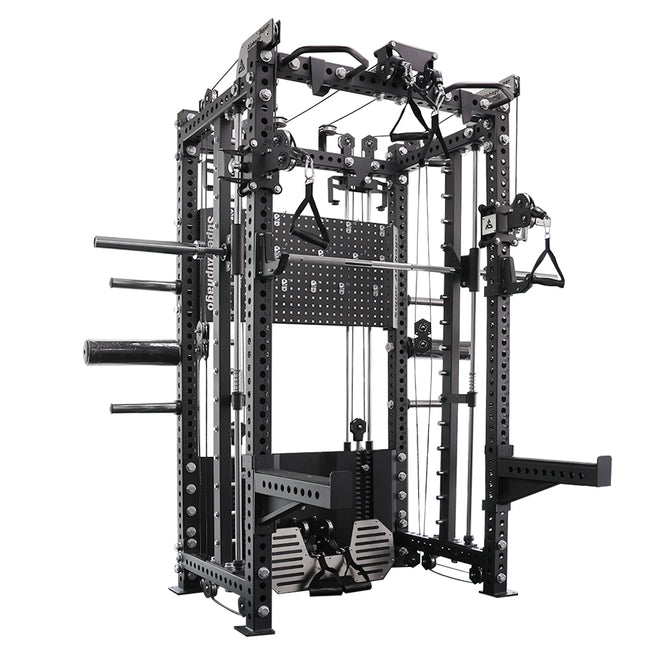 smith cable machine us582 with spotter arm, cable system, j hooks