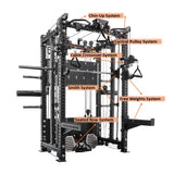Alphago Commercial 5-In-1 Multi-Functional Smith Machine US586