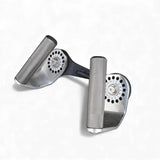 Dual metal commercial cable attachment with textured grips and adjustable numbered settings