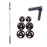 landmine attachment with weights and barbell