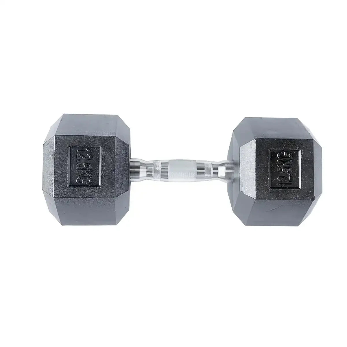 pair of 12.5kg hex dumbbells