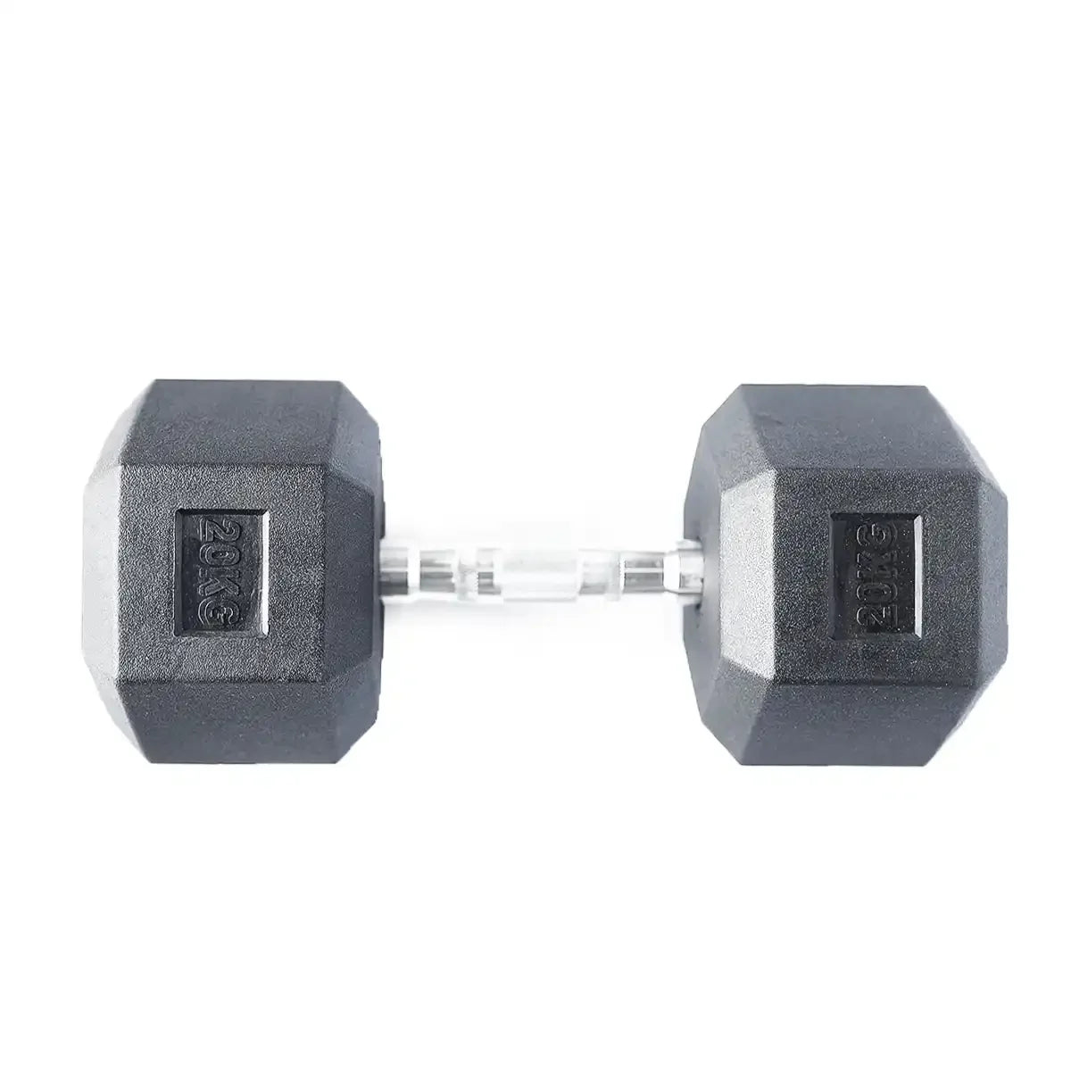 pair of 20kg hex dumbbells