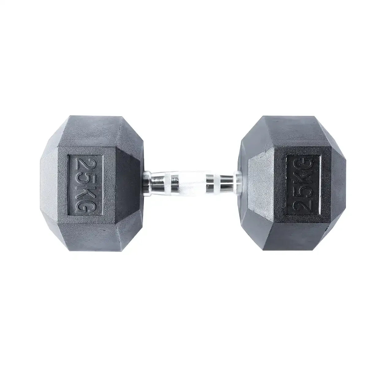 pair of 25kg hex dumbbells