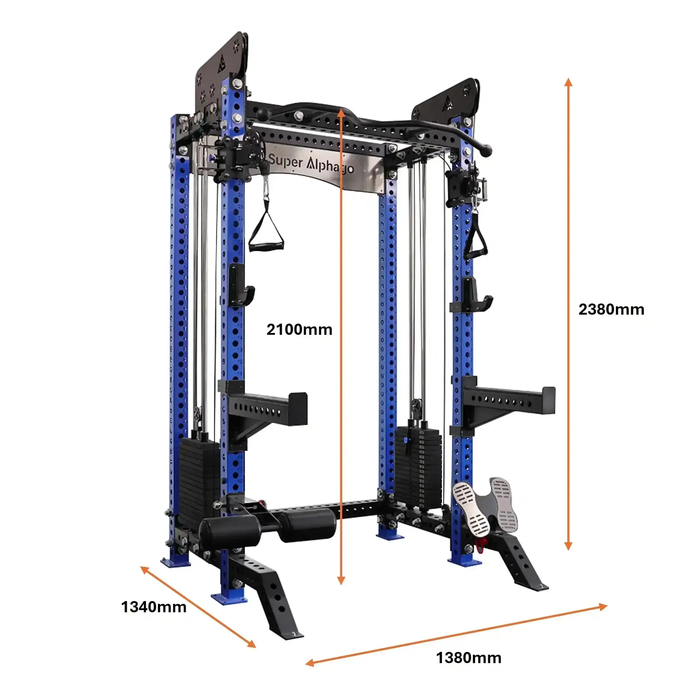 Squat cable rack with dimensions