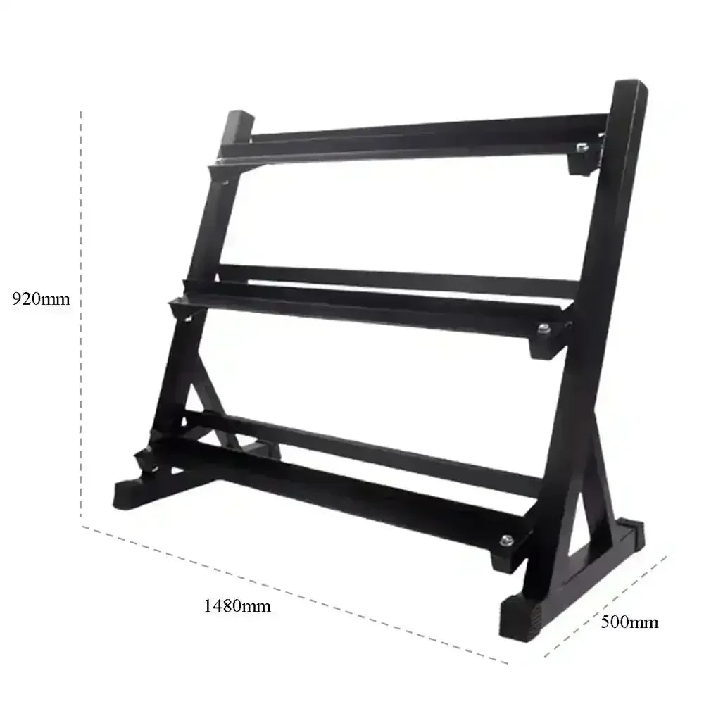 3 layers dumbbell rack dimension