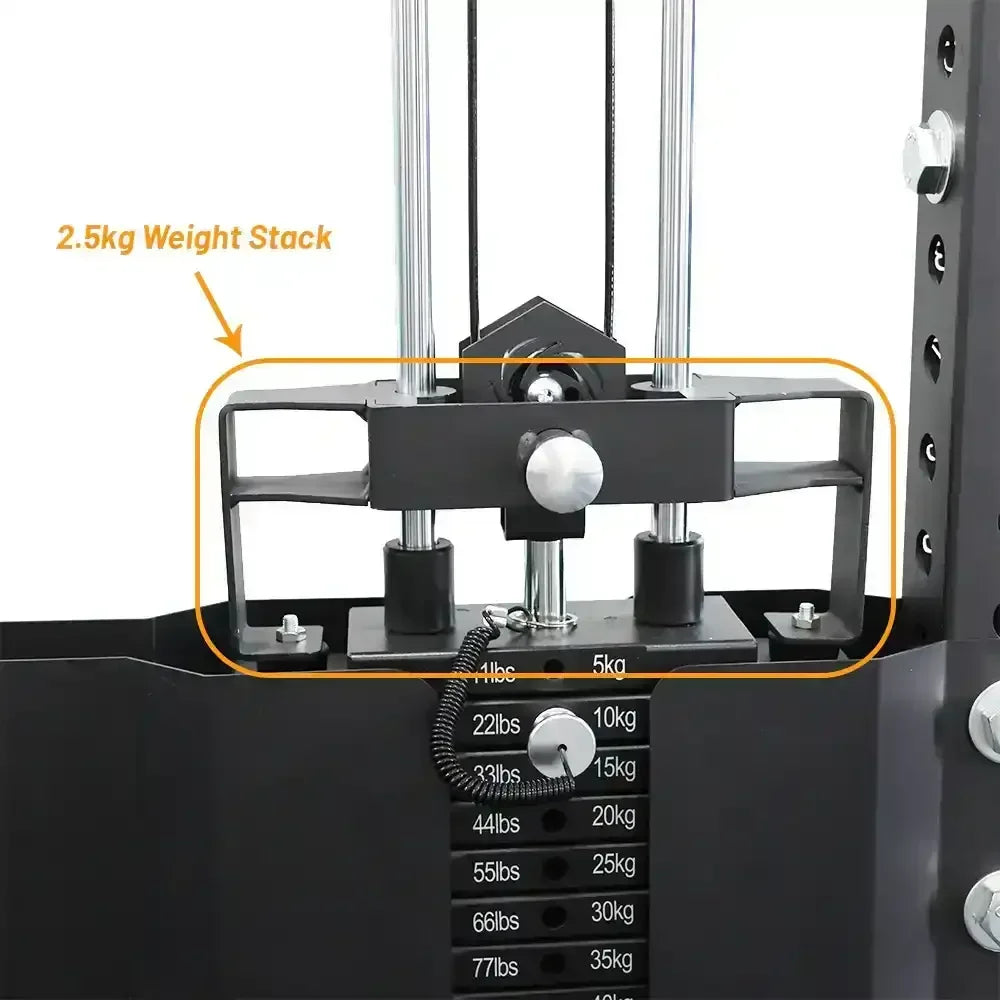 multi function smith machine Adjustable 2.5 kg Increment Weight Stacks
