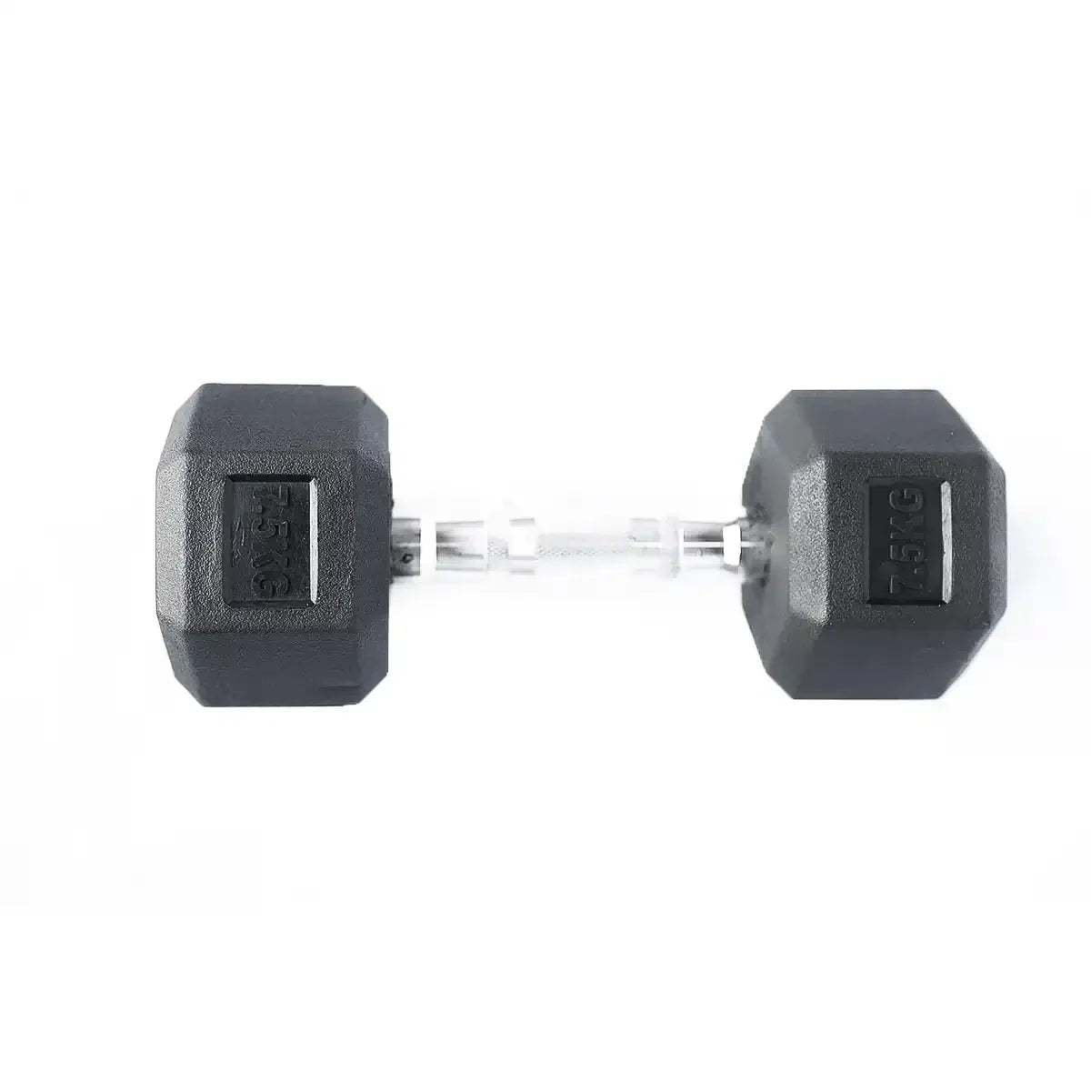 pair of 7.5kg hex dumbbells