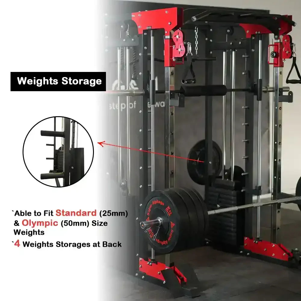 weights storage in smith machine jl006