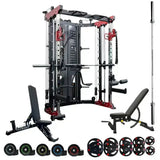 Smith Machine BL181 + 2.2m Bar + Weights + Bench - SuperAlphago