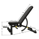 adjustable decline bench dimensions