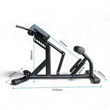 black roman chair with all dimensions