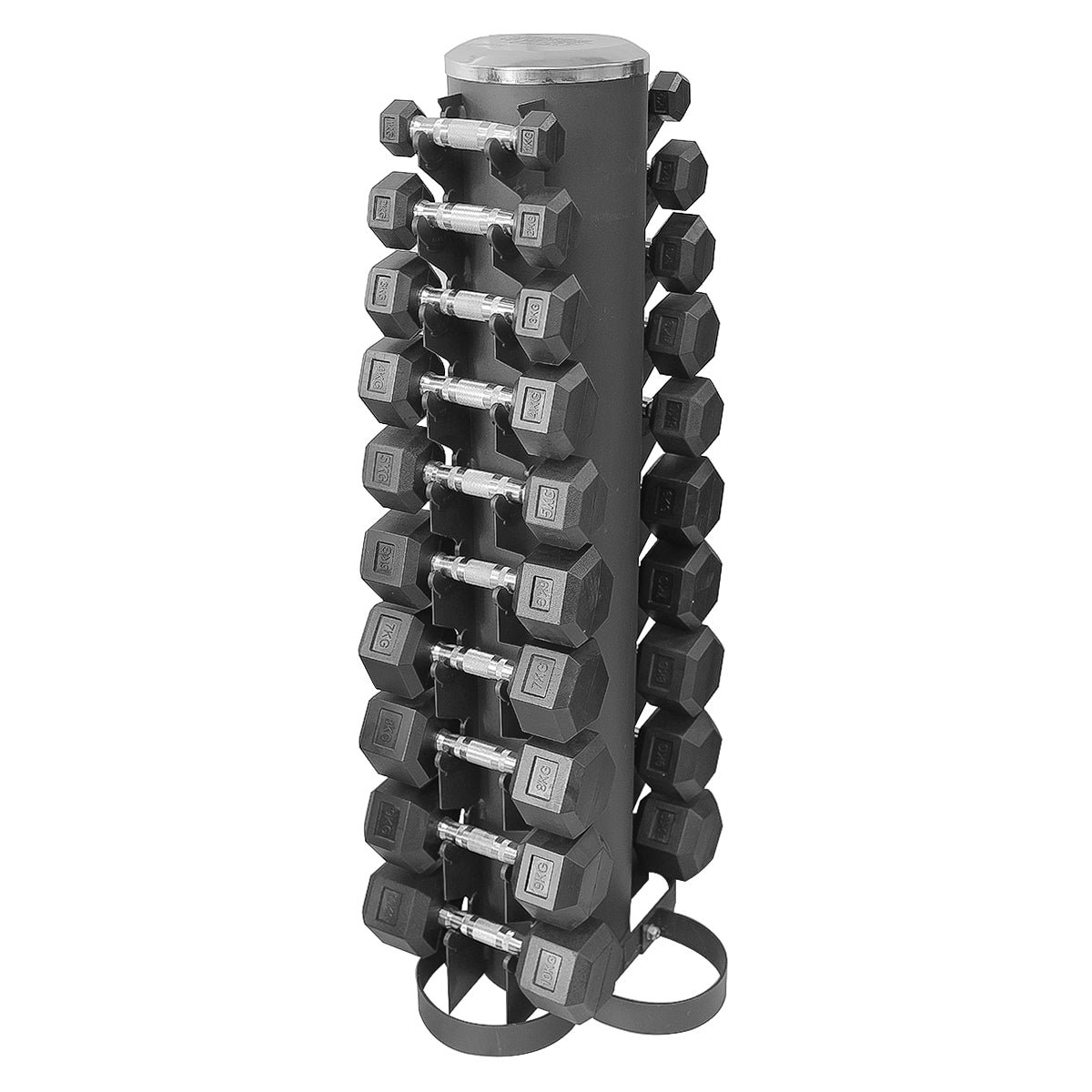 1kg to 10kg Hex Dumbbell Set with stand