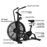 Fan Resistance Exercise Air Bike Black description