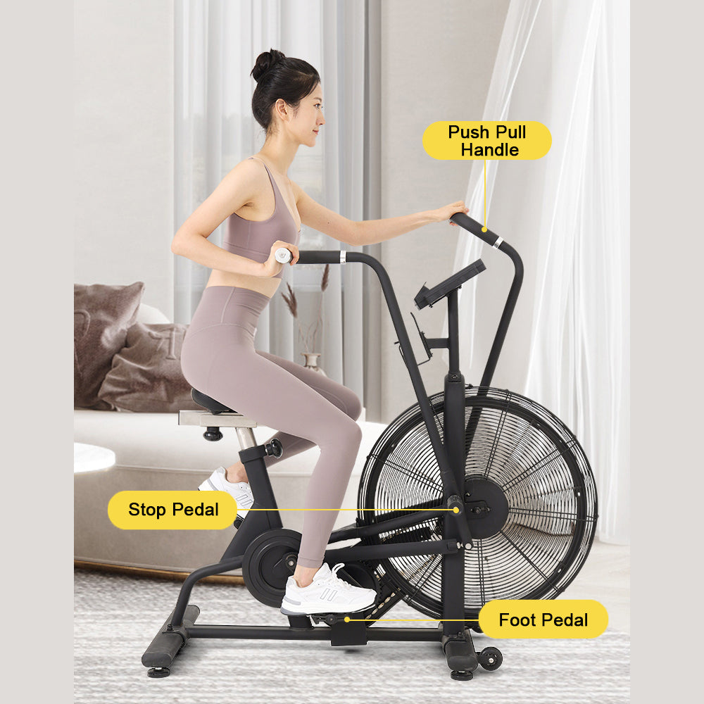 Fan Resistance Exercise Air Bike Black model image