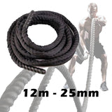 12m 25mm Heavy Home Gym Battle Rope