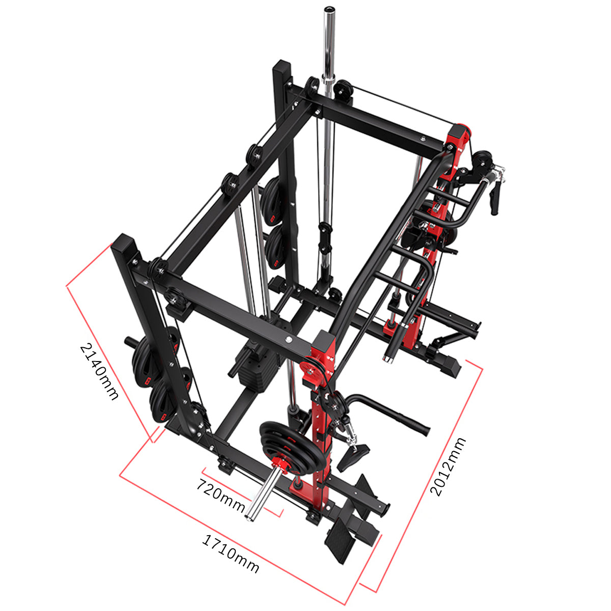 Smith Machine SP024 Top View Dimensions