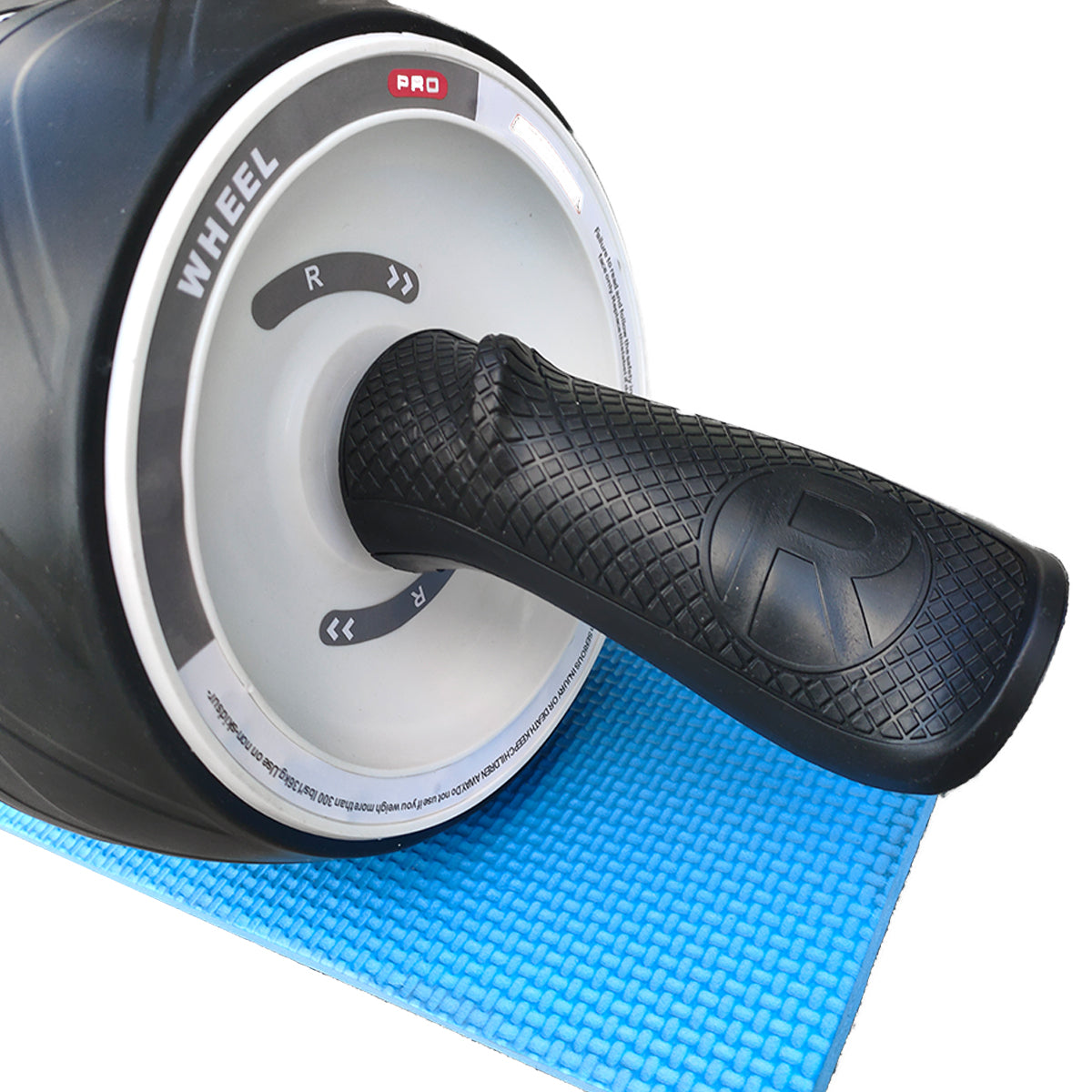 Ab Exercise Roller Wheel Pro with Knee Pad white