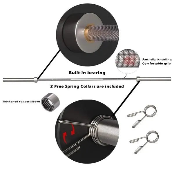 Commercial Straight Barbell material information