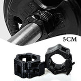 50mm Olympic Barbell Lock Clamp Weightlifting Bar Collars Black